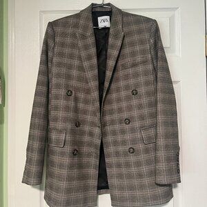 Zara Plaid Blazer